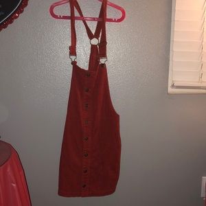 Corduroy overall dress